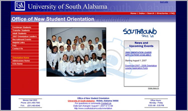 USA Office of New Student Orientation