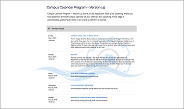Campus Calendar Program - Version 1.5