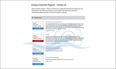 Campus Calendar Program - Version 1.6